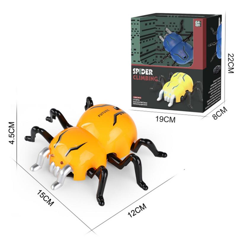 1pc Electronic Remote Control Simulation Spider Climbing Wall Hanging Spider Halloween Tricky Prank Horror Toy for xmas