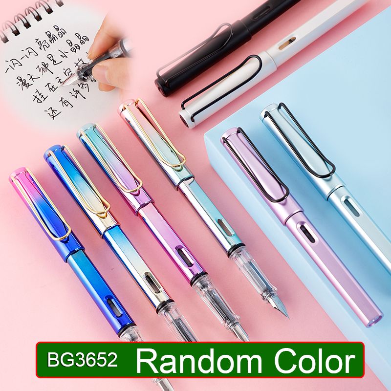 Pluma estilográfica de lujo para oficina y negocios, suministros de papelería escolar para estudiantes, con plumillas de tinta, 777 colores mezclados: Random Color