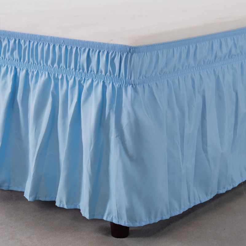 Wrap Around Ruffled Bed Skirt with Adjustable Elastic Belt Wrinkle Free Bedskirt Dust Ruffles, Bed Frame Cover Queen King Size: TL / Queen(60x80x15in)