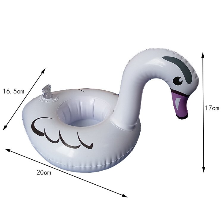 Summer Toy Inflatable Drink Cup Holders Flamingo/Donut Beach Party Supply Swimming Pool Toys Party Kids Swim Beverage Cup Holder: white goose