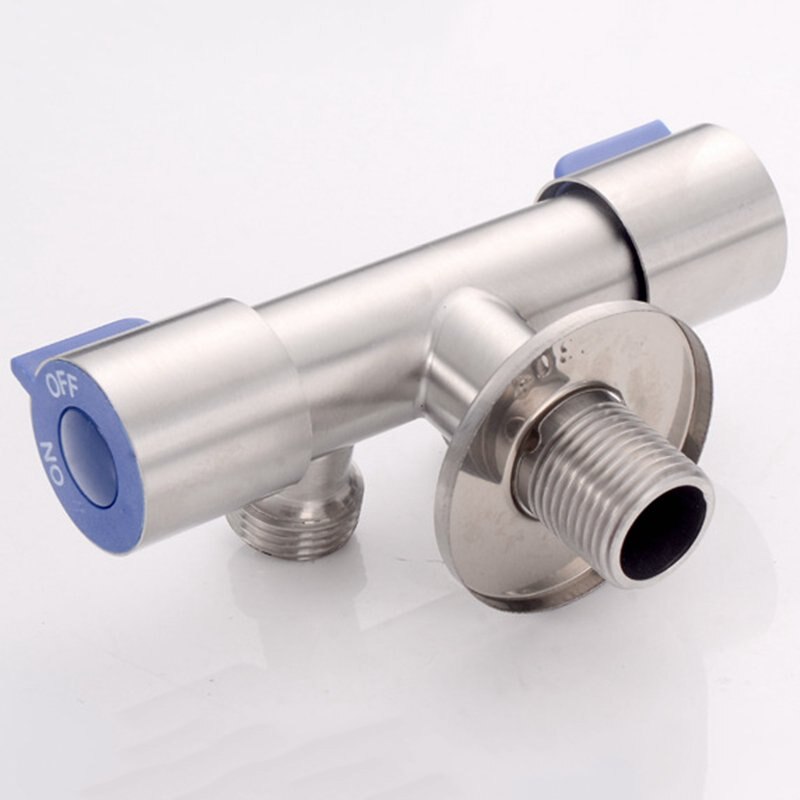 Stainless Steel Angle Valve Household Modern Simplicity 20mm Interface Double Control Independent Toilet Accessories Angle Valve