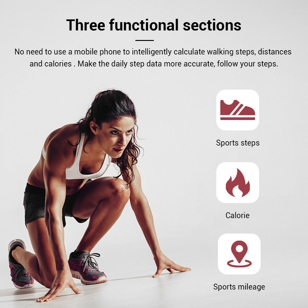 Sport Clever Armbinde Uhr Anruf Vibration Alarm Nachricht drücken Blutdruck Monitor Fitness Tracker Tragbare Digitale Armbanduhr