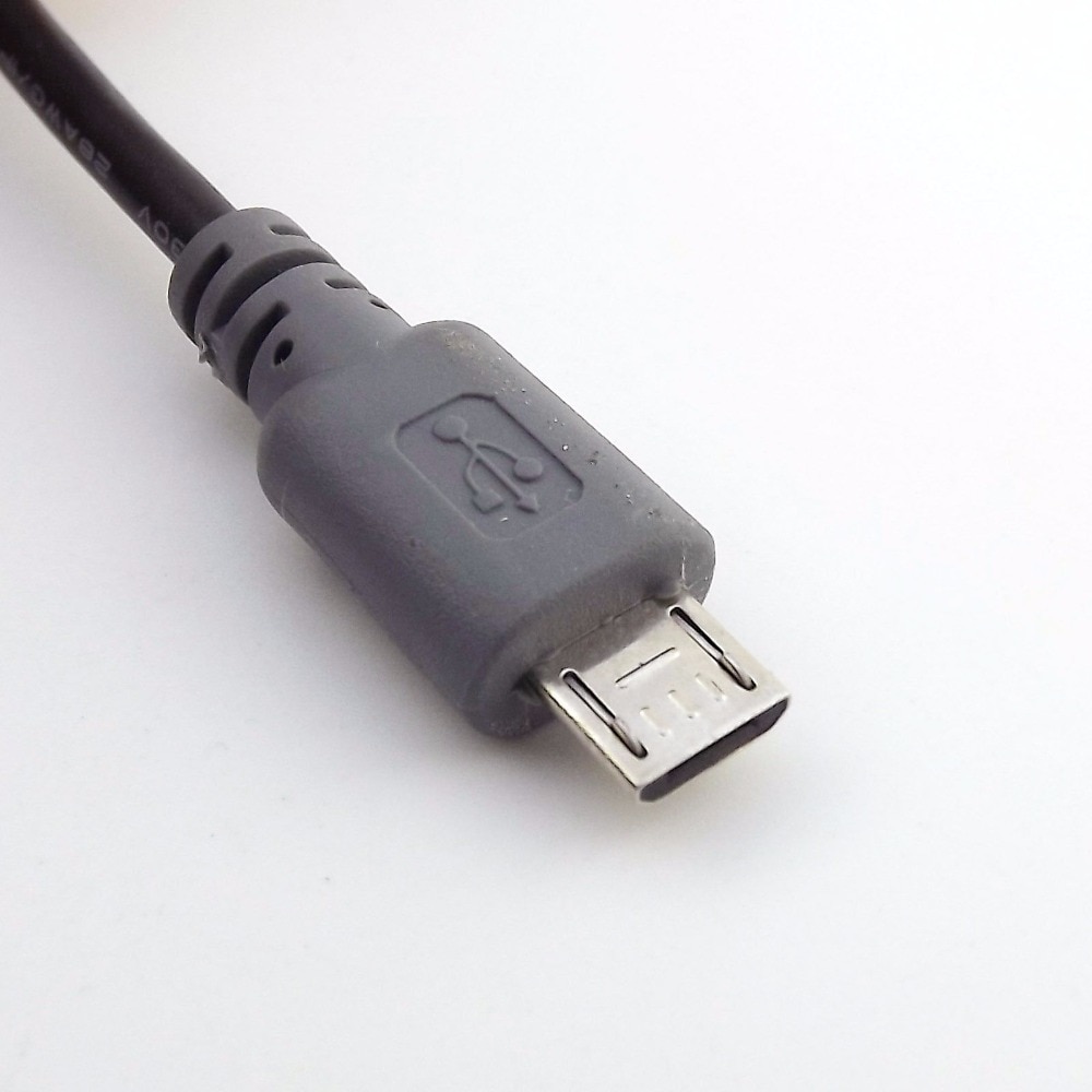 1pc Micro USB Type B Male To Micro B Male 5 Pin Converter OTG Adapter Lead Data Cable 20cm