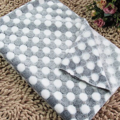 Warm Soft Pet Sleeping Mat Puppy Blanket Dog Kennel Winter Cat Bed Fleece Pad Pet Products for Small Dogs 40S2: Black / 100X80cm