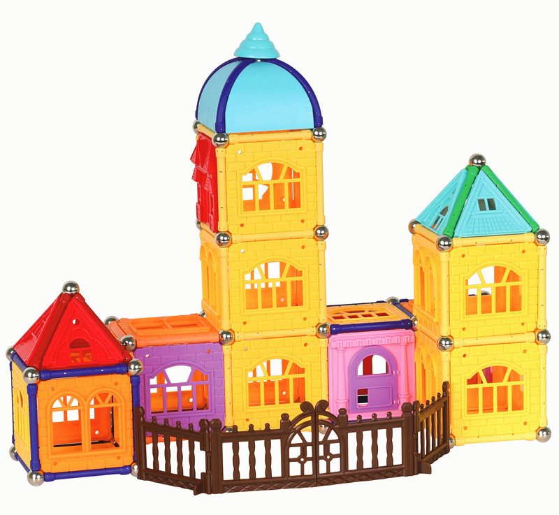 130 stücke von magnetische stange Burg verpackt magnetische bausteine für freundlicher nutzen spielzeug