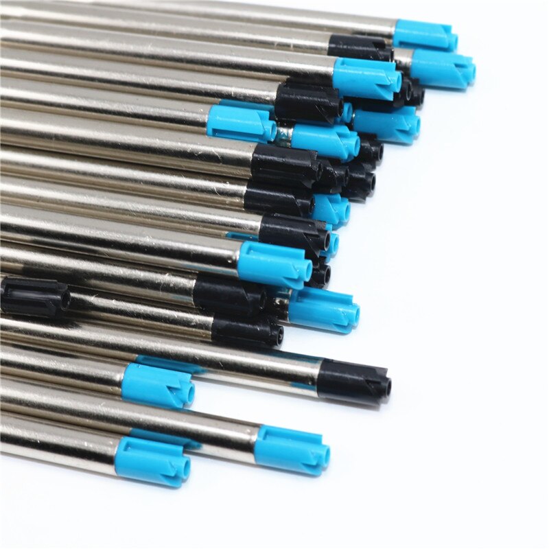5 Pcs Metal pen refills Universal Standard Style Black and Blue Ink 0.7mm Medium Nib Ball Point Pen Refills