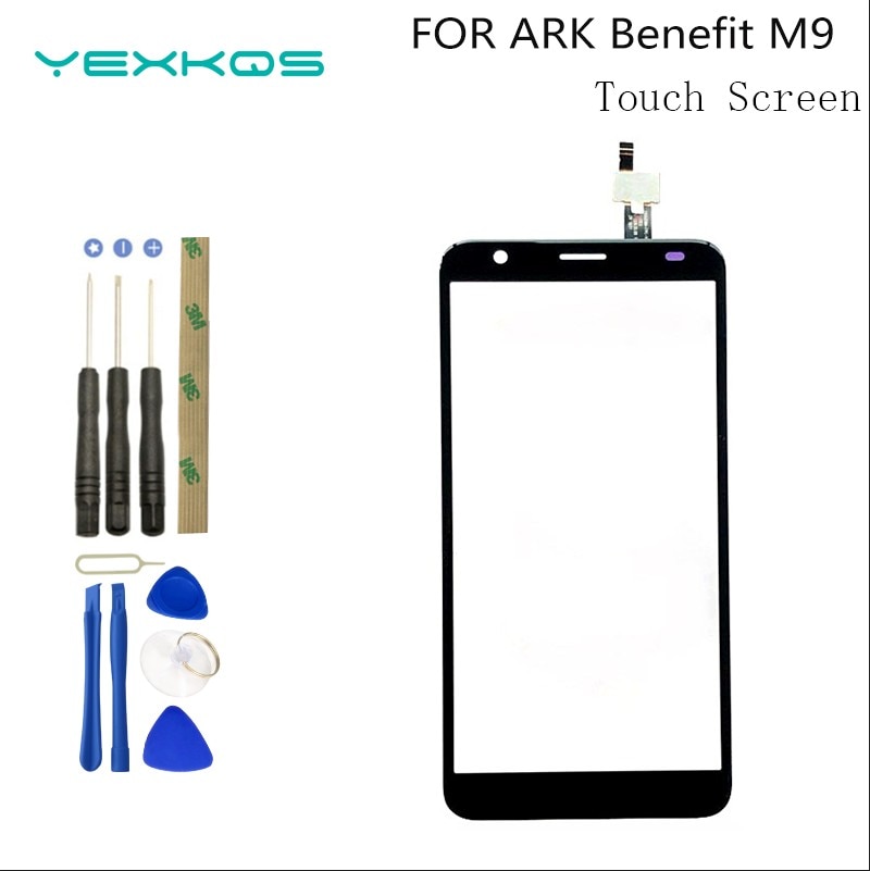 5.45 ''Getest Goed 100% Originele Voor Ark Benefit M9 Touch Screen Digitizer Glas Vervanging Ark Benefit M9 Gratis Tools + 3M