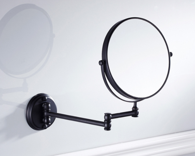 Retro Bathroom 8 Inch Folding Makeup Mirror Flip Telescopic Mirror Personality Wall Hanging Bathroom Mirror: colour3