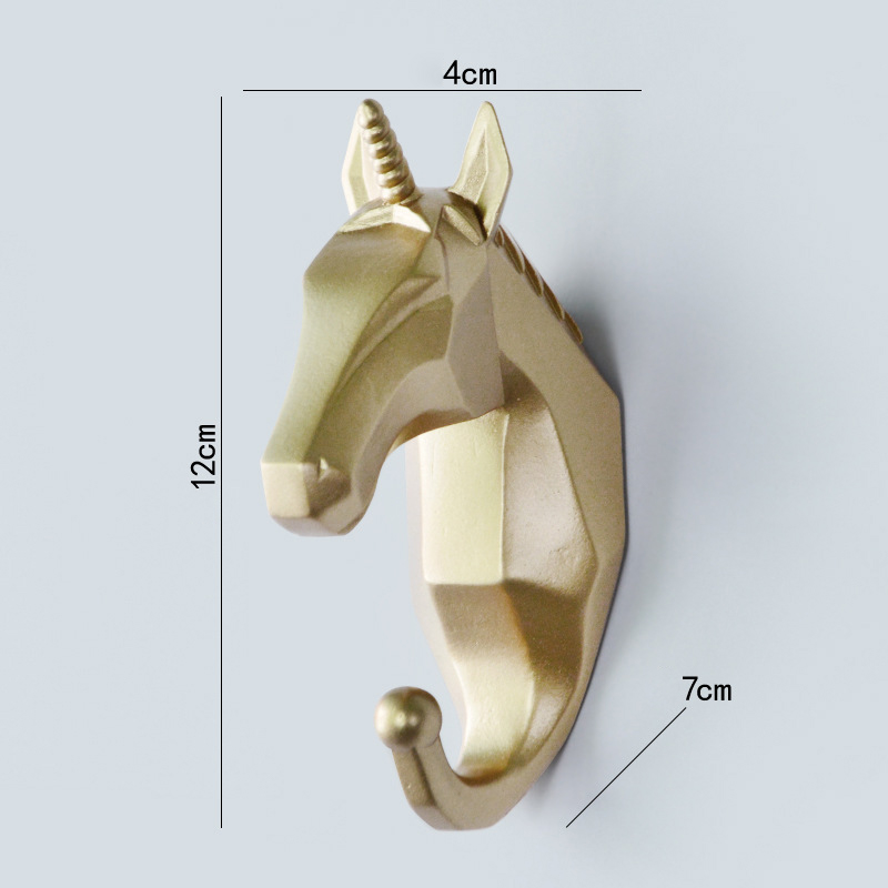 Mode Diervormige Haken Herten Herten Neushoorn Paard Giraffe Olifant Hoofd Muurhanger Jas voor Hoed Haak Rack Houder Home Decor