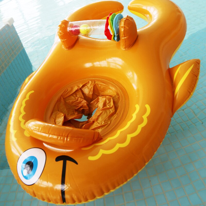 Orange Delicate Parent-Child Double Intimacy Development Swimming Seat Children Playing Kids Good-looking Swim Ring