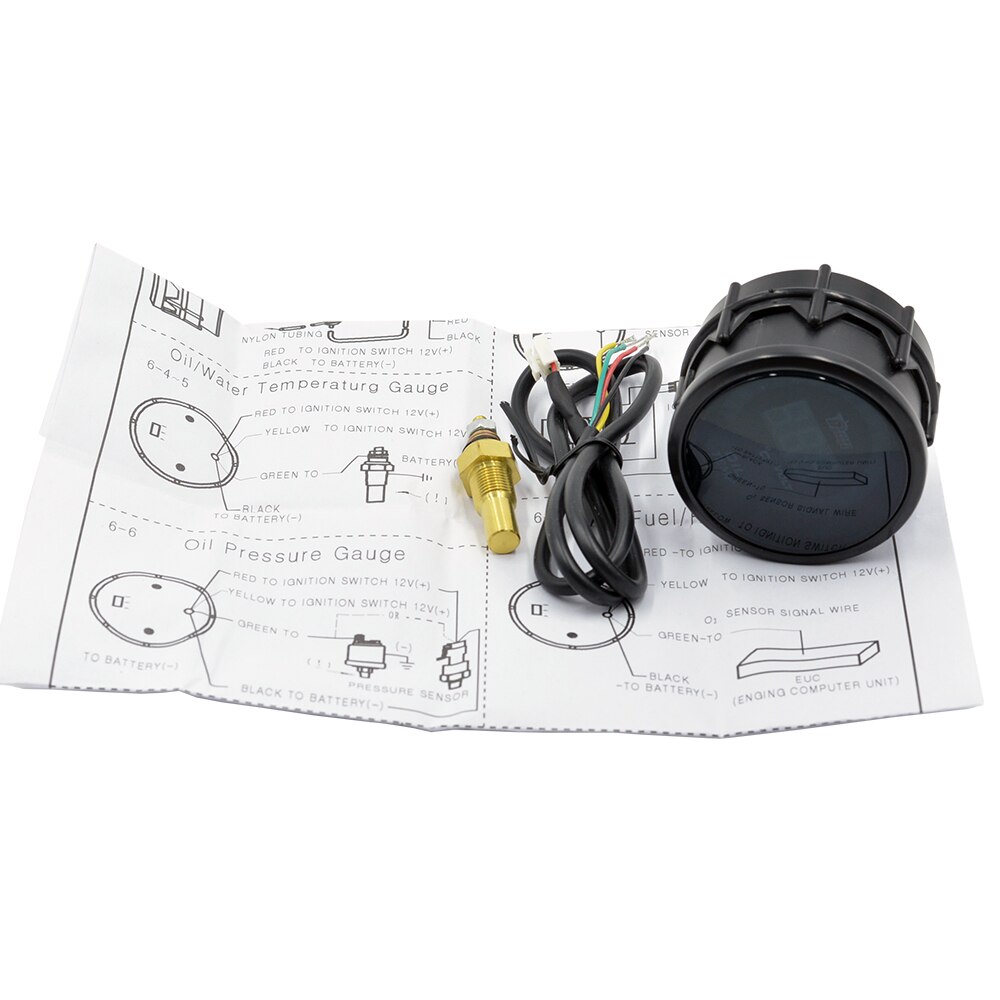 Dragon gauge 2"(52mm) Sunglasses LED digital auto motive Oil temp gauge and volt gauge temperature meter