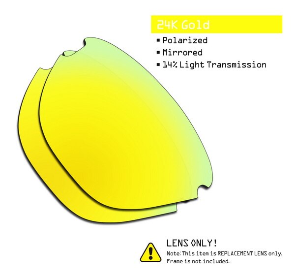 SmartVLT Polarisierte Ersatz Linsen für Oakley Frogskins Lite Sonnenbrille-Mehrere Optionen: 24K Gold-ShieldCoat