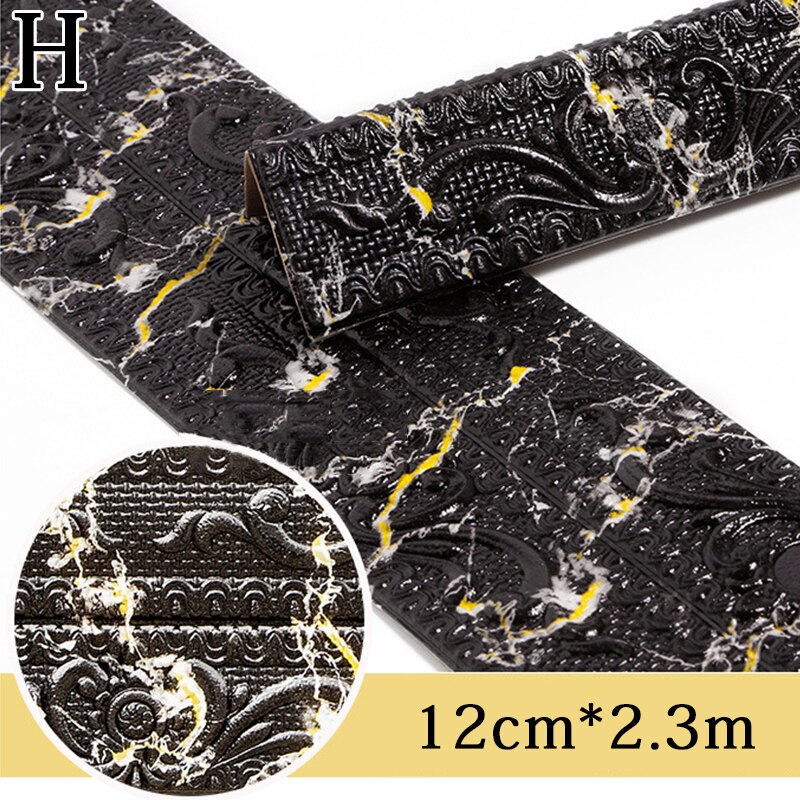 3D Foam Muur Rand Strip Stickers Zelfklevende Waterdicht Plafond Decoratie Plint Hoek Taille Lijn Sticker