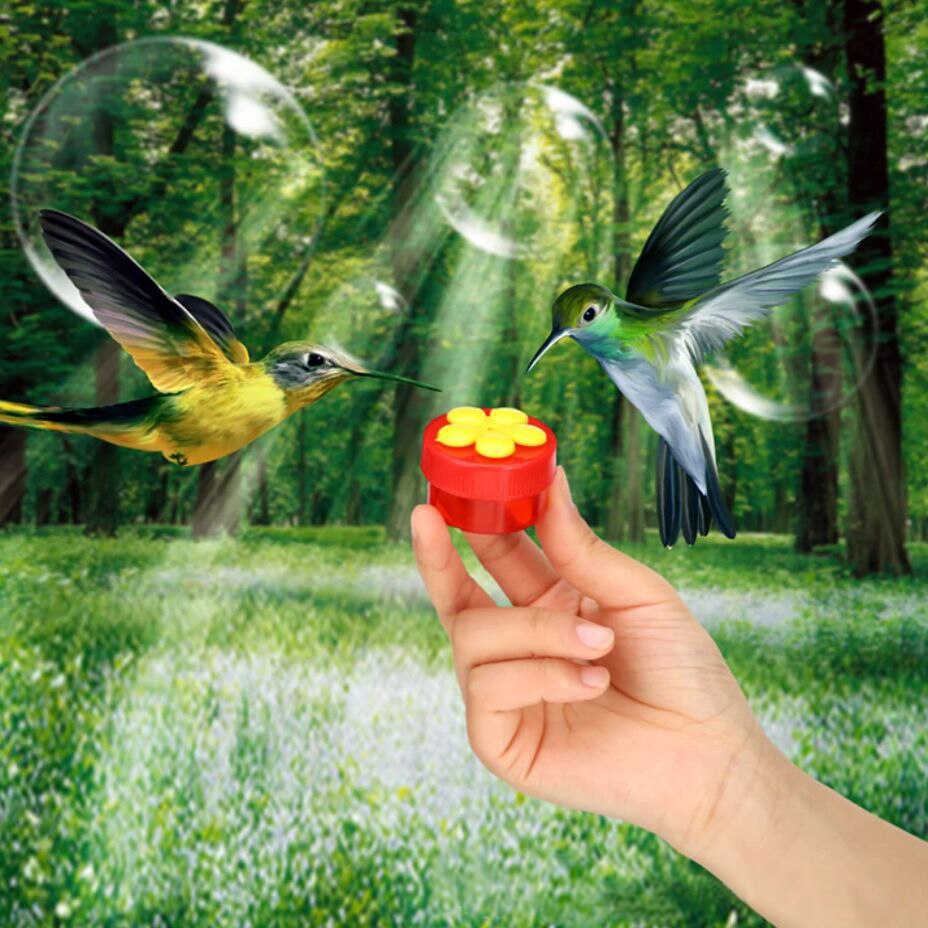 Handheld Hummingbird Feeders Mini Hand Feeder With Suction Cup Window Bird Feeders With Perch Cleaning Brush Outdoors Garden