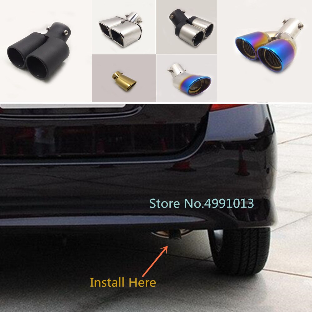 For Honda Fit jazz 2004 2005 2006 2007 cover muffler exterior end pipe dedicate exhaust tip tail outlet ornament