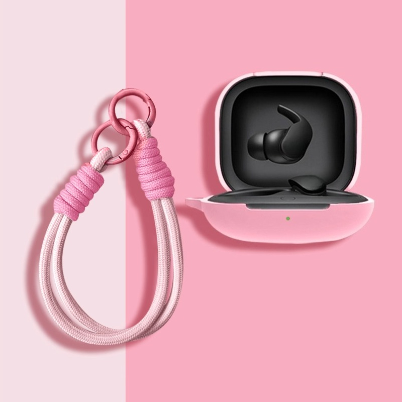 Reb-øretelefonetui til beats fit pro bløde silikone trådløse bluetooth-ørepropper oplader beskyttelsestasker med nøglering