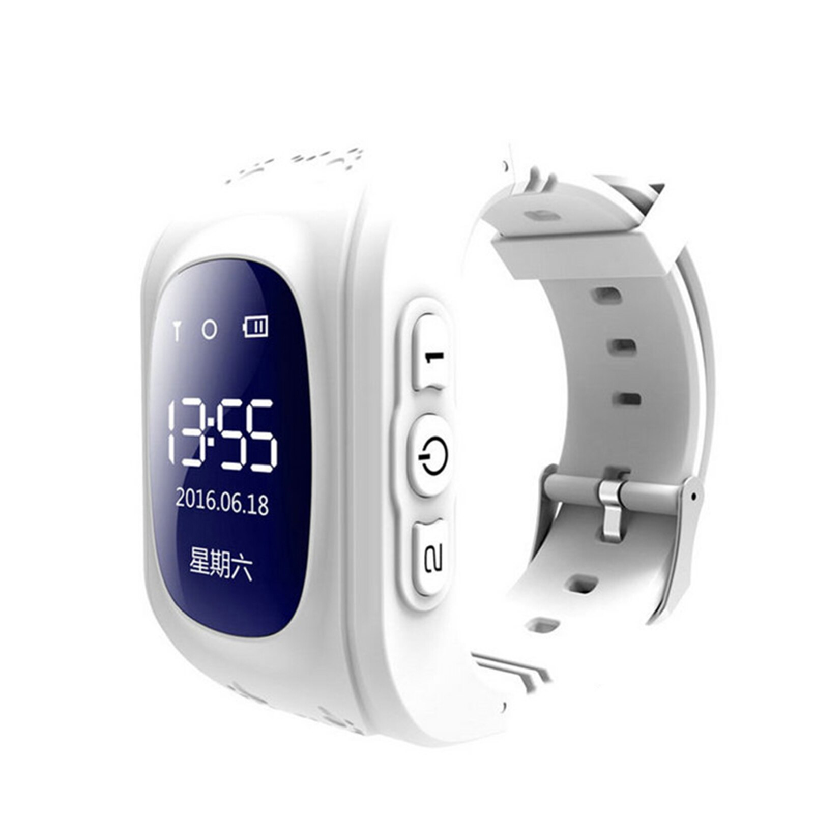 Smart Wrist Watch Kids Smart Positioning Call Watch Multi-Language for Children DU55: White