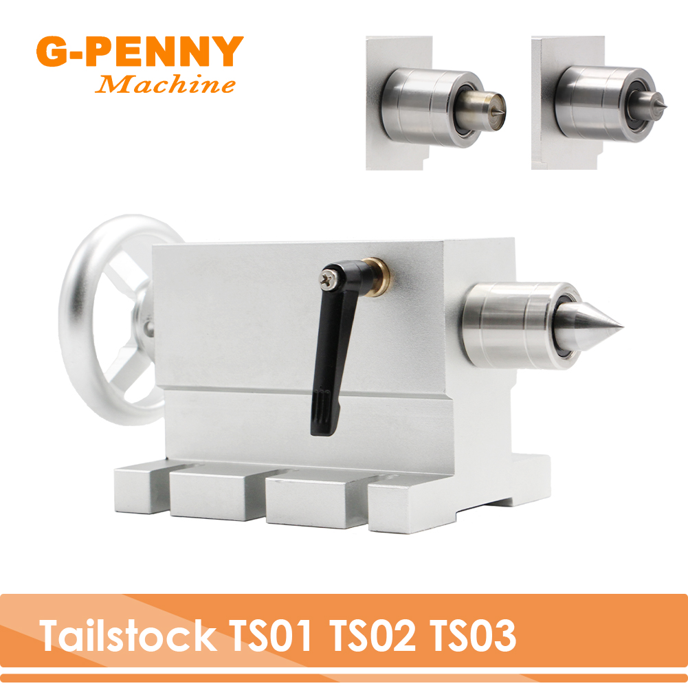 Tailstock Movable Optional Base / Three Heads Tailstock work with Rotary/ A/4th Axis For CNC Engravin Machine