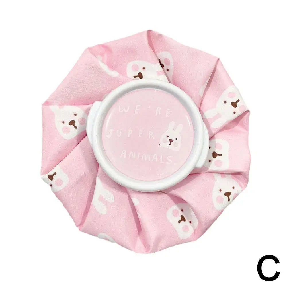 Water Filling Cloth Ice Pack Cartoon Cooling Ice Pack Warmer Knee Pain Head Bottle Ice Relief Water Hand Cold Leg Bag B K2F9: Red