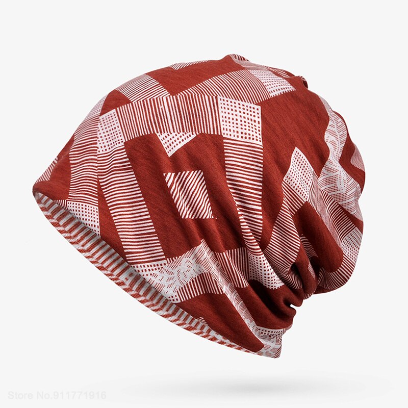 Xiaomi-gorrito con patrón geométrico para hombre y mujer, gorro de punto, turbante, transpirable