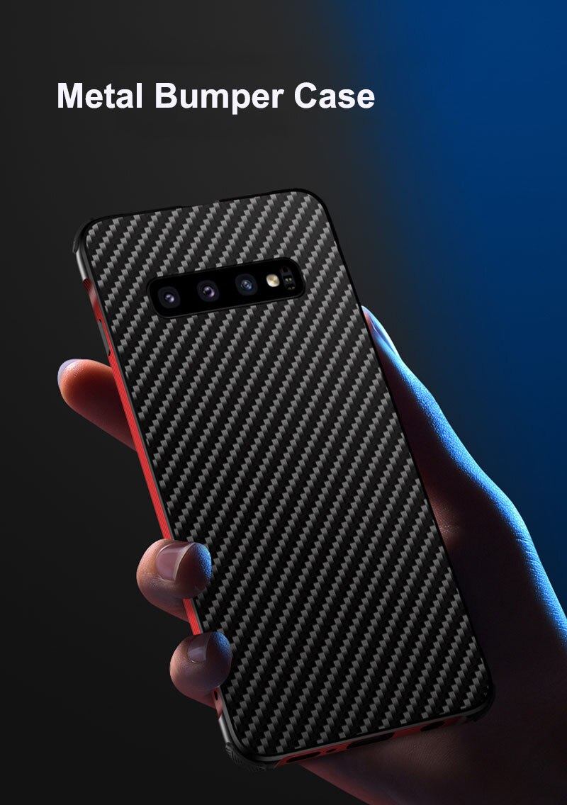 Funda metálica a prueba de golpes para Samsung Galaxy S10 S10 + funda de borde de goma para Samsung Note 10 S10 S10 Plus funda Coque