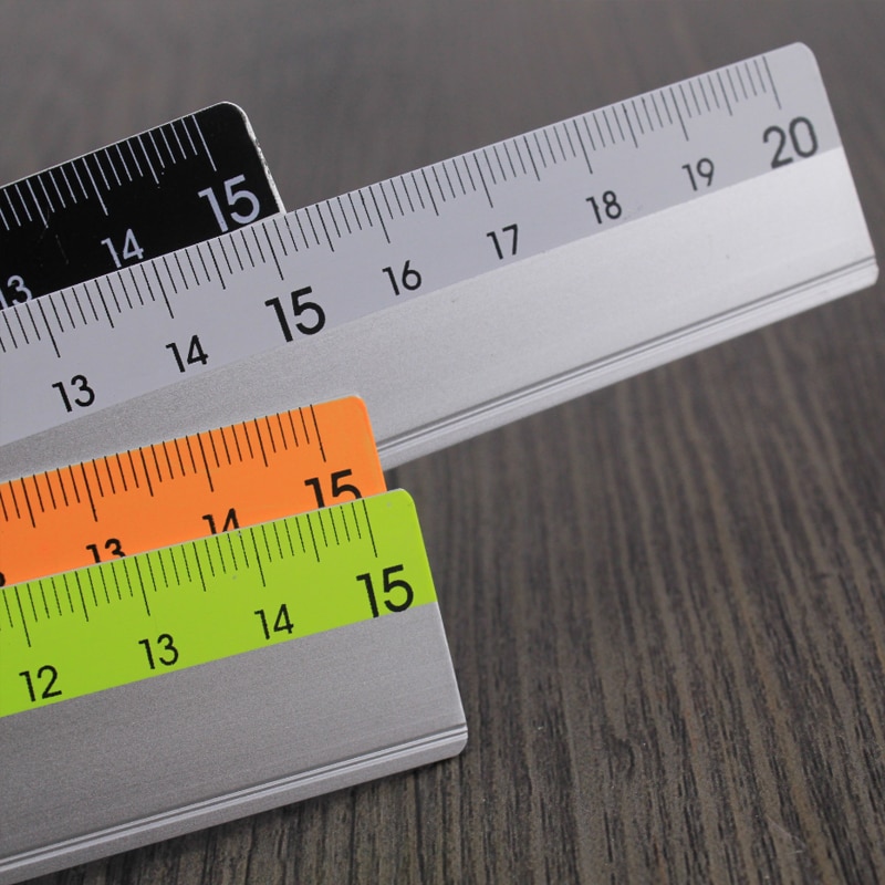 scale ruler mapping measurement of office stationery 15/20/30CM Aluminium alloy ruler steel cutting ruler