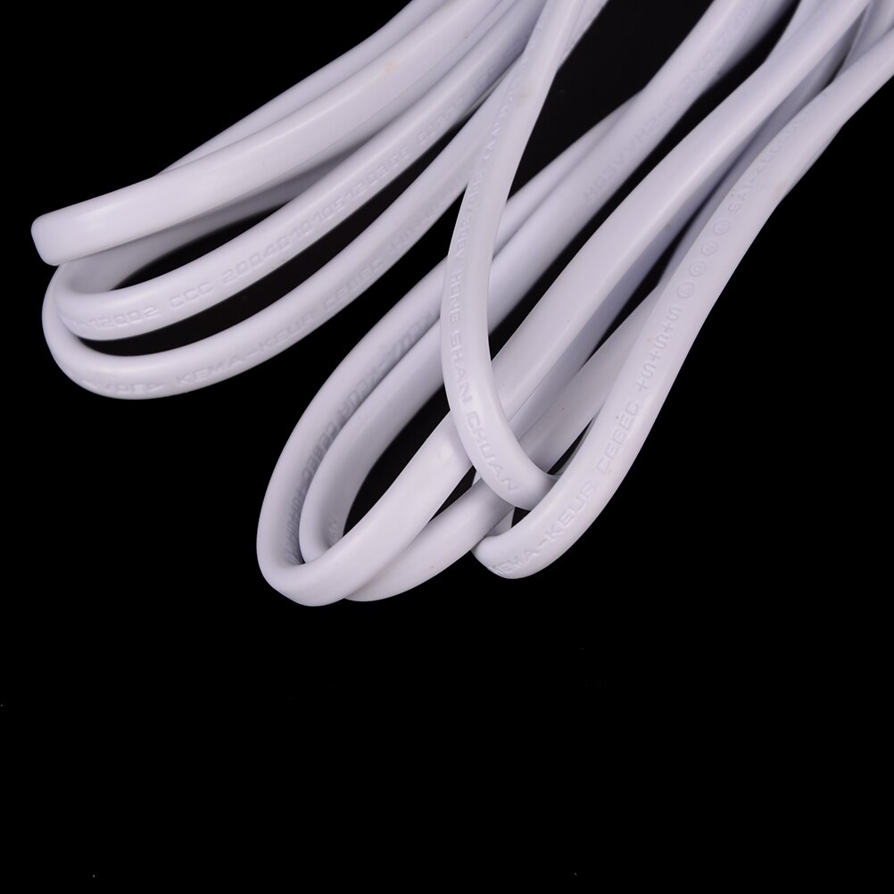White 1.5M EU European 2-Prong Port AC Power Cord Cable Slim Power Cable for most printer & laptop AC power adapters