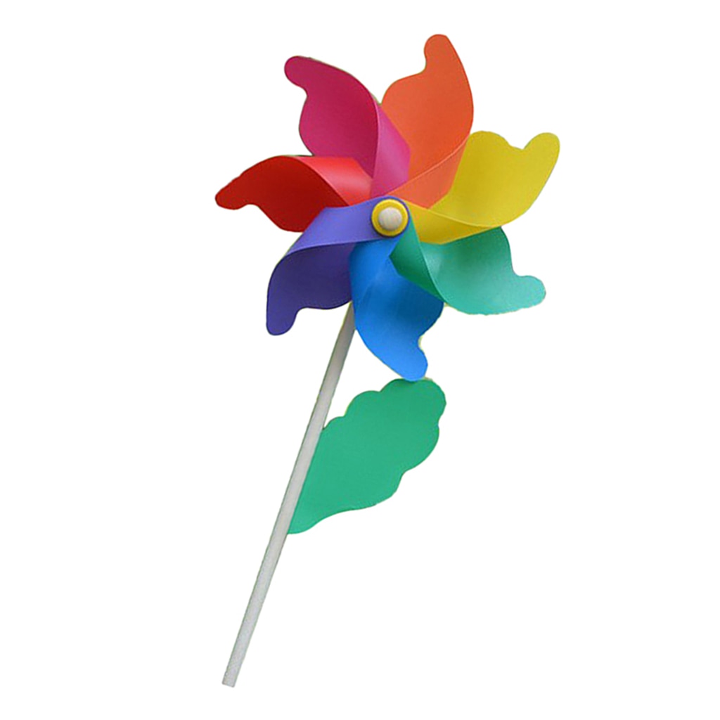 Rainbow Wind Spinner Outdoor Windmill Pinwheel Yard Lawn Garden Decor Craft