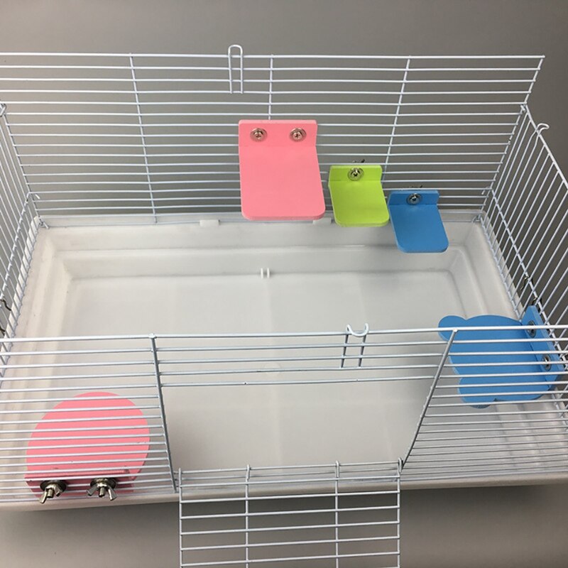 Hamster Plattform Kunststoff Kleine Ebene Plattform Vogel Stehen Plattform Hamster KäFeige Spielzeug Zubehör für Kaninchen Guinea Schwein Ratten