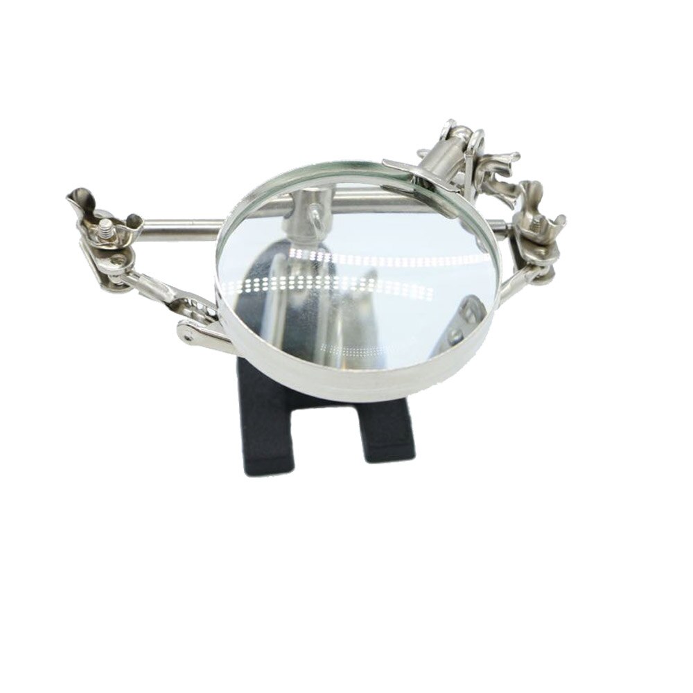 Newest protable Third Hand Tool Soldering Stand with 5X Magnifying Glass 360 Degree Rotating Adjustable Locking Arms