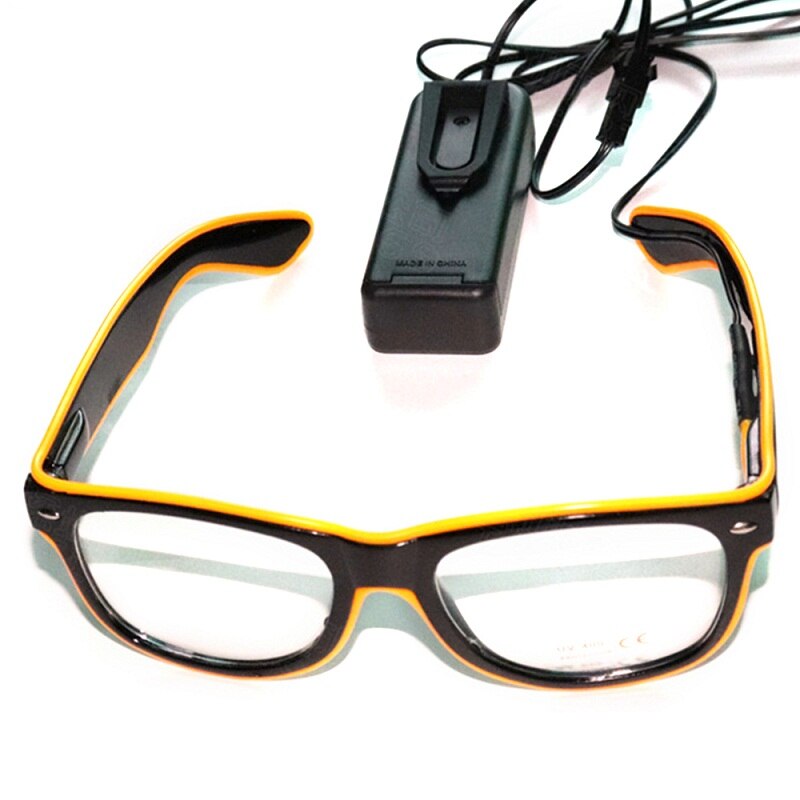 LED Glasses Flash Luminous Blind Eyewear Sound Control Cold Light Eye Blinking Glowing Glasses Carnival Dance Bar Party Xmas Toy: Voice control 04