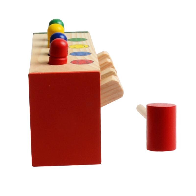 Martillo de juguete de madera para bebé + caja de martillo para niños pequeños rompecabezas educativos de juguete para niños Juego de madera banco de martillos juguetes para niños