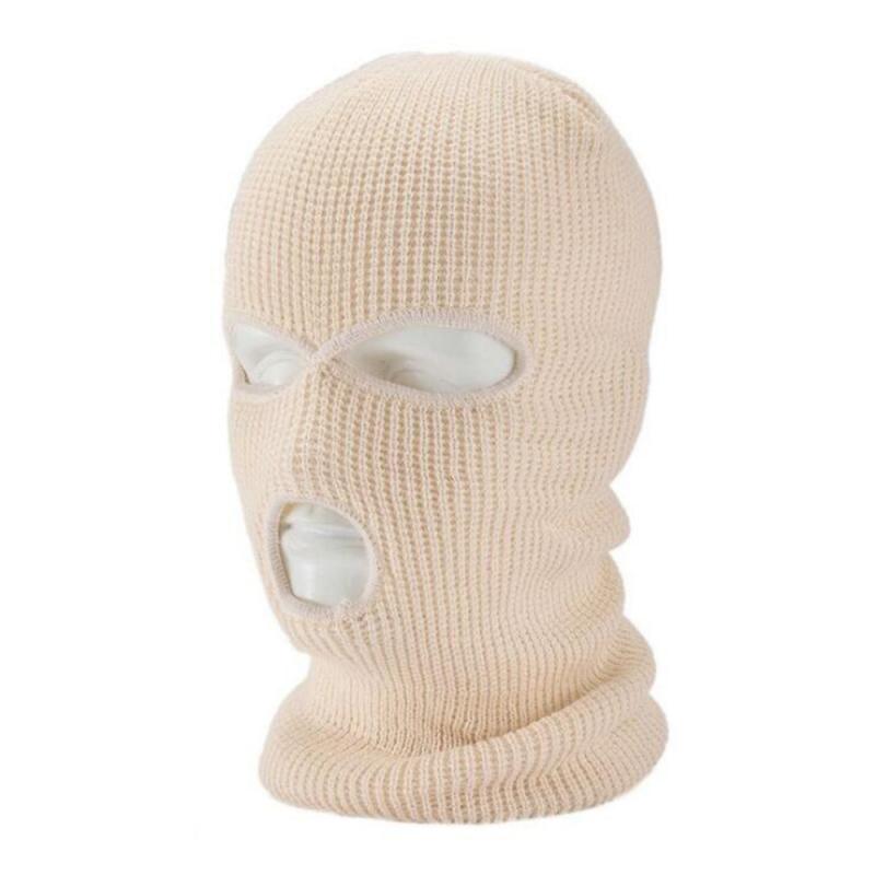 Unisex Face Mask Ski Mask Winter Cap Wool Blends Soft Warm Knitted Cap Multicolor Outdoor Cycling Caps: 02