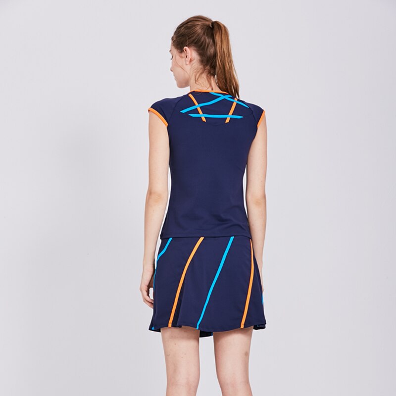 Dames Sport Tennis Rok, Ademend Double-Layer Running Plooirok, Contrast Kleur Badminton Korte Rok Met Zakken