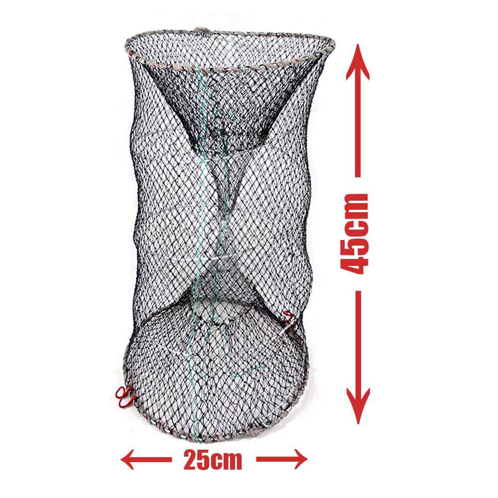 Plase de pescuit china, capcană de crab, cuști de rețea, plasă de nailon pentru creveți, cușcă de pescuit automată, capcană pliabilă, plasă turnată pliabilă: 2 h 2545