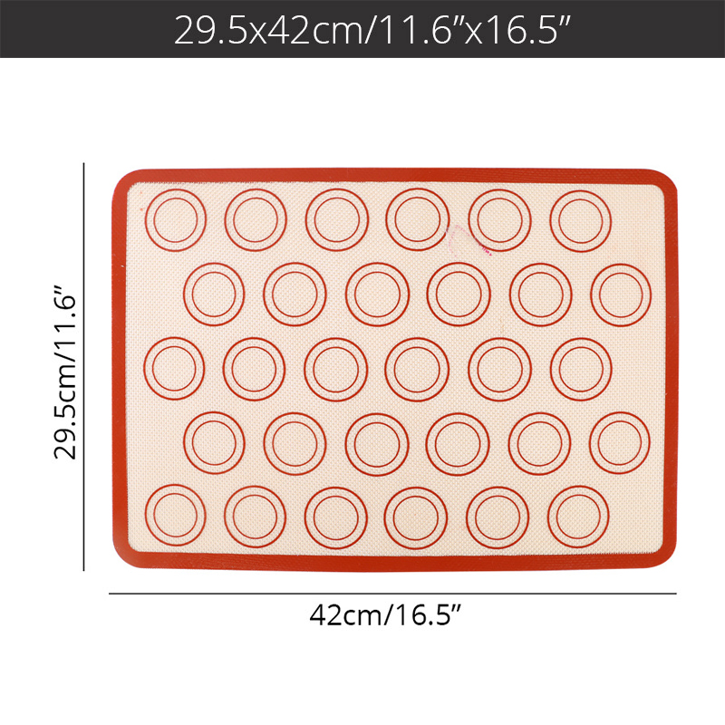 Silicone Macaron Bakken Mat-Voor Bakken Pannen-Bitterkoekje/Gebak/Cookie Making-Professionele Grade Anti-aanbak: Donker Kaki