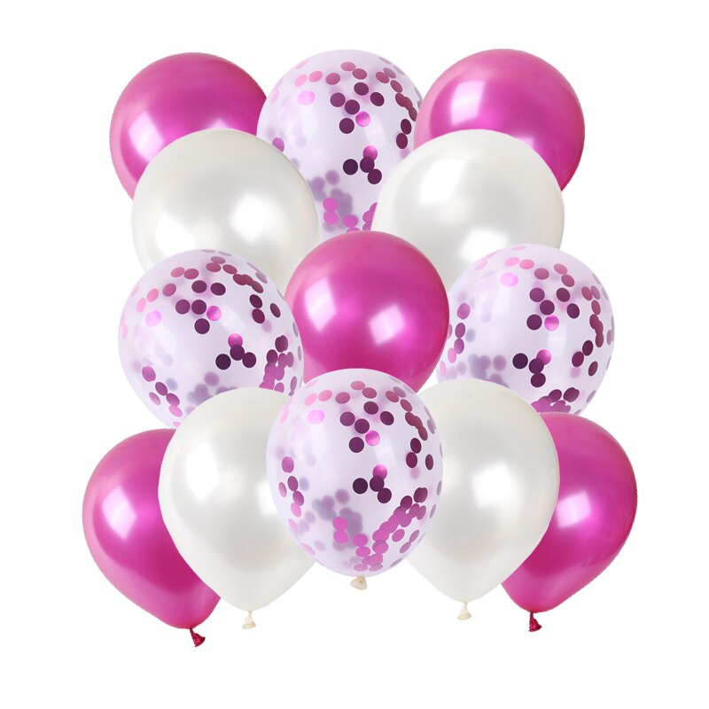 13 buc. 12 inch baloane confetti din aur roz baloane alb din latex decoratiuni pentru petrecerea de nastere copii baby shower globuri aniversare
