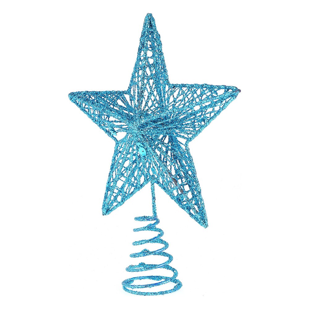 1Pc Exquisite Iron Art Christmas Tree Ornament Tree Star: Blue