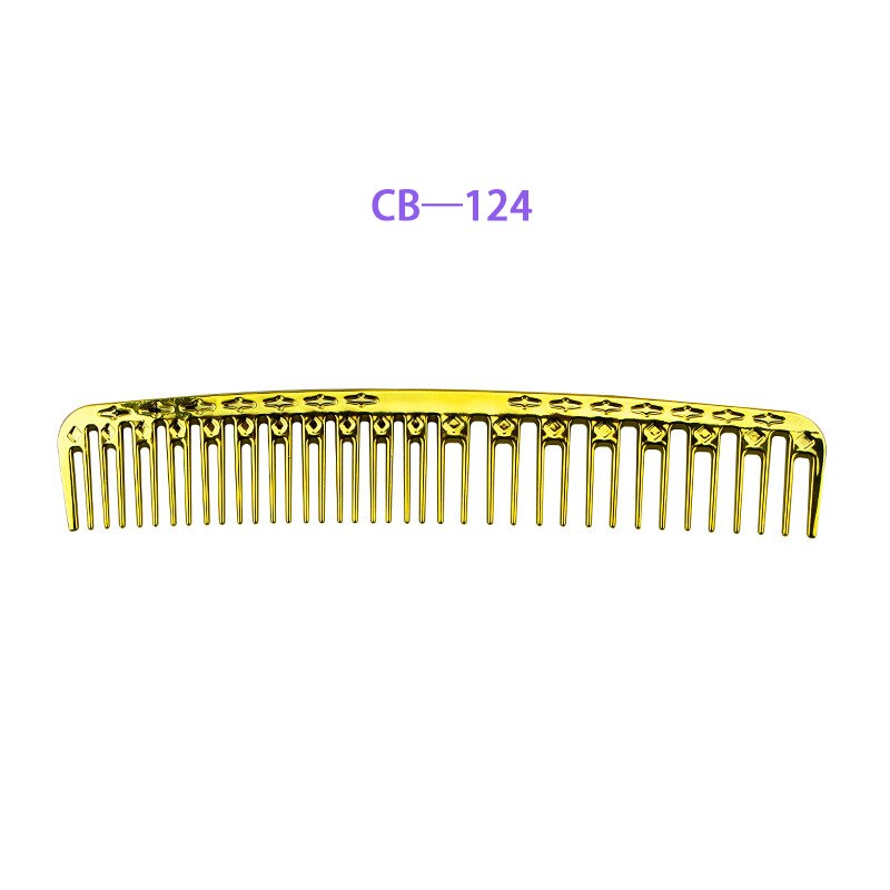 Peine de corte de pelo dorado galvanizado para barbería, peine para cortar Cabello, aceite, para salón, estilo de peluquería, Alta Temperatura: CB 124