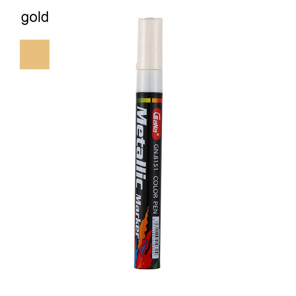 1PC Waterproof Auto Car Coat Painting Pen Touch up Scratch Clear Repair Remover Marker Car Motorcycle Tools Accessories: Gold