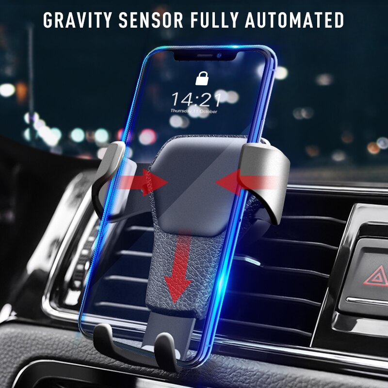 Suporte universal de carro para celulares, apoio para smartphones sem magnetismo para ventilação de carro 4.7 "-6.5" smartphone