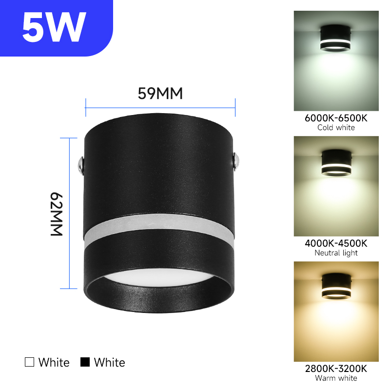 Led-spots Opvouwbare downlight Wandspot Led-lamp Focos Plafondlamp Opbouw Binnenverlichting voor woonkamer Keuken: orange / 3w