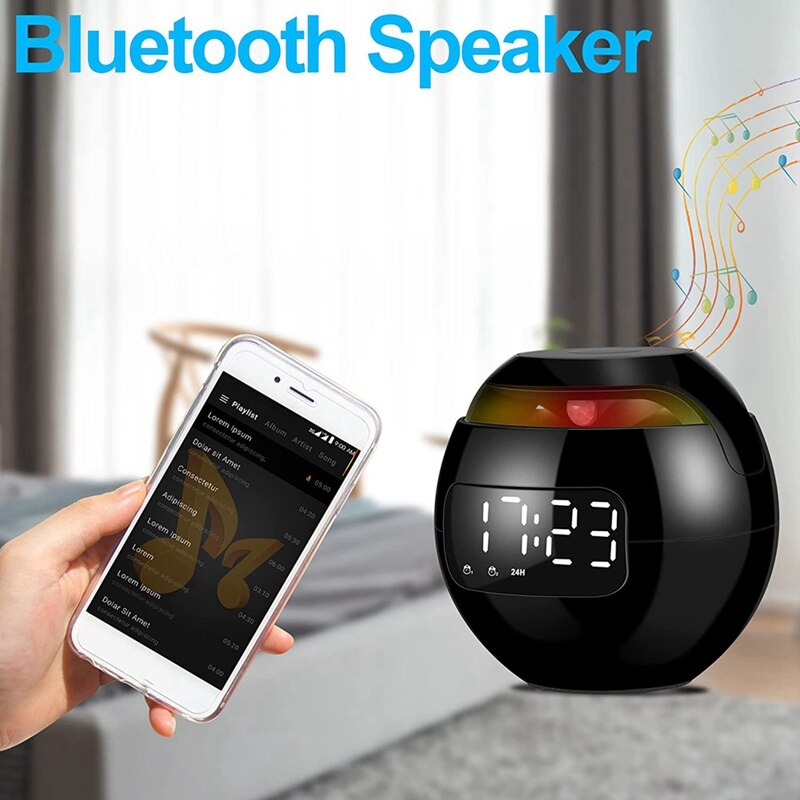 Wekker Bluetooth Luidspreker, Digitale Wekker, Touch Control Met Led Display, ondersteuning 7 Kleurrijke Light Usb Charger
