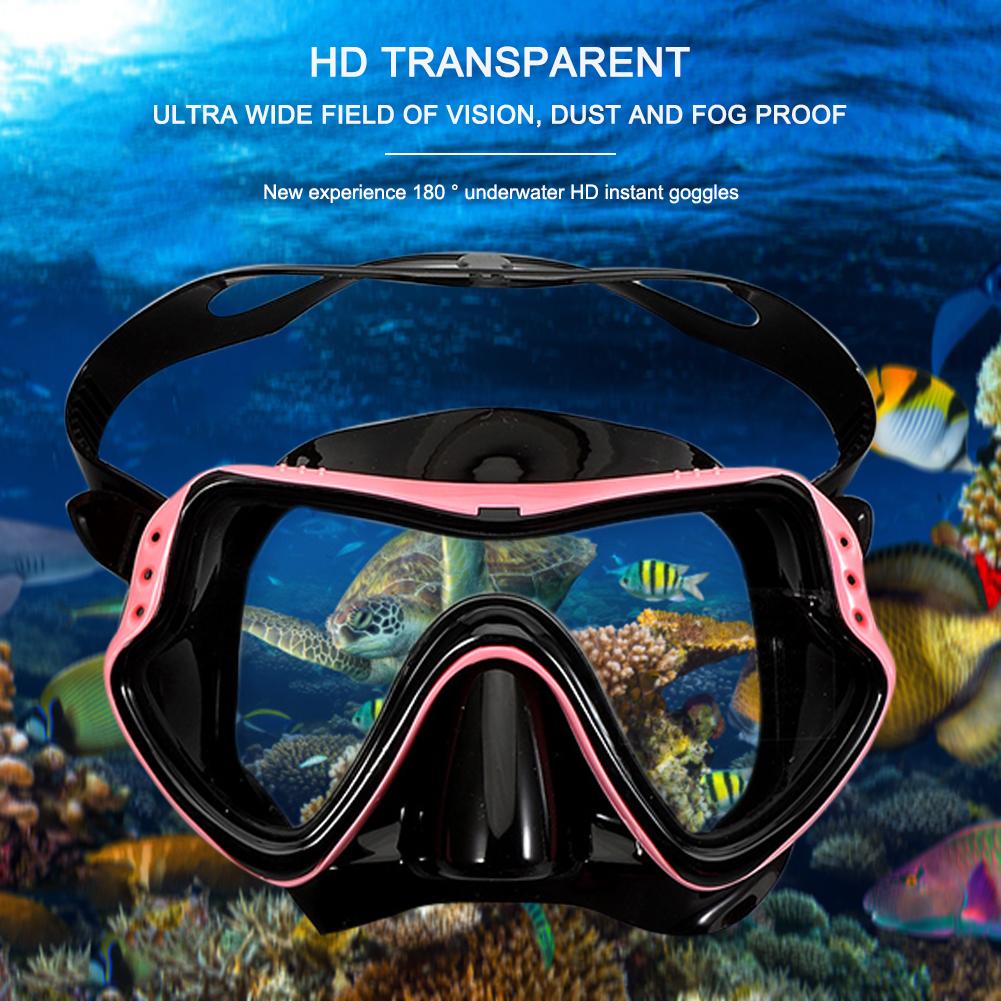 Scuba Diving Mask Snorkeling Snorkel Set Adult Silicone Anti-fog Goggles Glasses Swimming Pool Equipment Diving