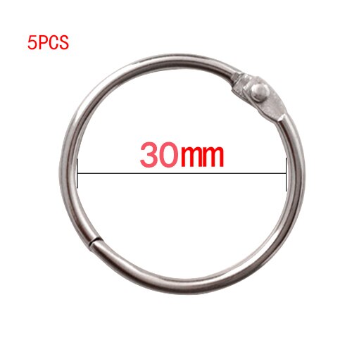 Metal 2/3/5/10Pcs Metal Ring Binder 15 - 80mm DIY Albums Loose-leaf Book Hoops Opening Office Binding Supplie Photo Album: 30mm