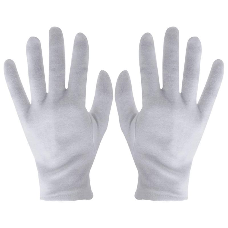 10/20 Pairs White Cotton Work Gloves For Dry Hands Handling Film SPA Gloves Ceremonial Inspection Gloves Car Repair Gloves