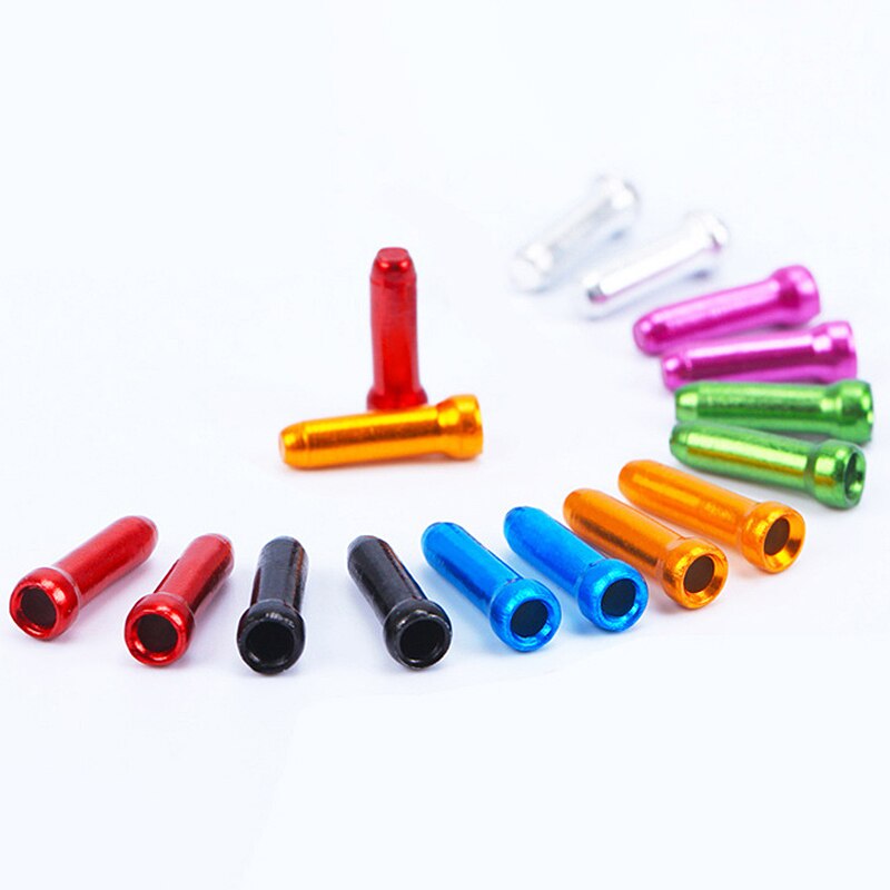 50Pcs Bicycle MTB Brake Wire End Core Caps Cable Aluminum Cover Gear Bikes Parts Cycling Equipments Bicycle Accessory