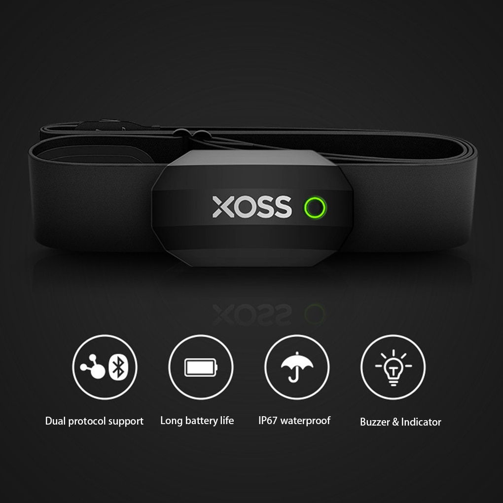 XOSS Heart Rate Sensor Monitor Chest Strap Bluetooth ANT+ Wireless Health Fitness Smart Bicycle Sensor