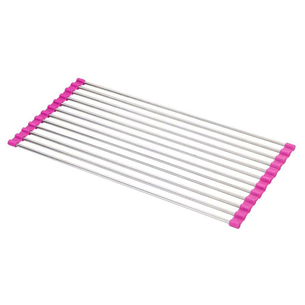 PVC Stainless Steel Vegetable Fruit Drainage Frame Kitchen Sink Shelf Large Multifunctional Kitchen Tools