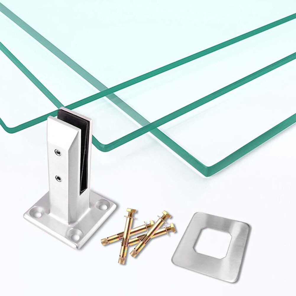 304 Stainless Steel Pool Clamp Glass Panel Pool Fence Staircase Bracket Spigot Balustrade Floor Deck Mount Support Clamp